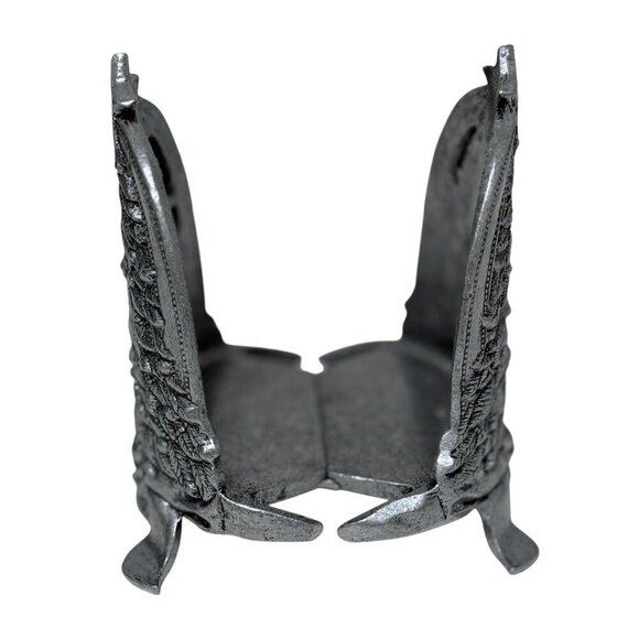 Carson Pewter Christmas Tree Candle Jar Holder Vintage 1997 Holiday Decor - Picture 4 of 10